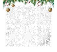 Star Wall Decals - 3D Acrylic 78 Pieces Removable Ornament | 21 x 16 x 1 cm Wall Decor Stickers | For Ceiling Bedroom Study Room Living Room Christmas Dormitory Apartment Holiday Birthday Party
