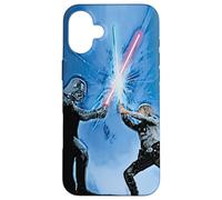 Star War The Empire Strikes Back Sabre Laser Battle Bleu Coque pour iPhone 16 Plus
