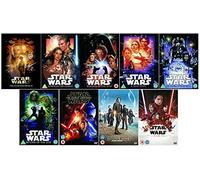 STAR WARS 1-9 Complete Collection The Phantom Menace,Attack Of The Clones,Revenge Of The Sith,A New Hope,The Empire Strikes Back,Return Of The Jedi,The Force Awakens,Rogue One,The Last Jedi
