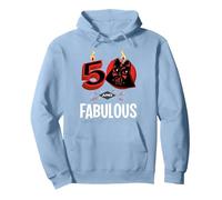 Star Wars 50th Birthday Party 50 and Fabulous Darth Vader Sweat à Capuche, Unisexe pour Adultes, Bleu poudré, XL