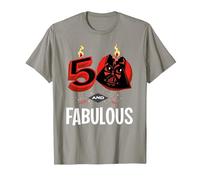 Star Wars 50th Birthday Party 50 and Fabulous Darth Vader T-Shirt, Homme, Ardoise, S