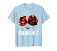 Star Wars 50th Birthday Party 50 and Fabulous Darth Vader T-Shirt, Homme, Bleu Céleste, S