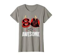Star Wars 80th Birthday Party 80 and Awesome Darth Vader T-Shirt, Femme, Ardoise, M