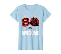 Star Wars 80th Birthday Party 80 and Awesome Darth Vader T-Shirt, Femme, Bleu Céleste, S