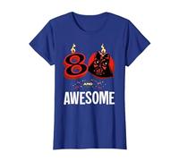 Star Wars 80th Birthday Party 80 and Awesome Darth Vader T-Shirt, Femme, Bleu Royal, S