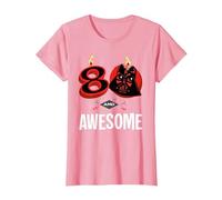 Star Wars 80th Birthday Party 80 and Awesome Darth Vader T-Shirt, Femme, Rose, S