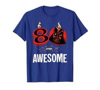 Star Wars 80th Birthday Party 80 and Awesome Darth Vader T-Shirt, Homme, Bleu Royal, S