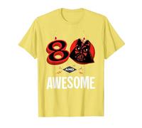 Star Wars 80th Birthday Party 80 and Awesome Darth Vader T-Shirt, Homme, Citron, S