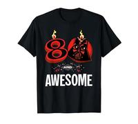 Star Wars 80th Birthday Party 80 and Awesome Darth Vader T-Shirt, Homme, Noir, S