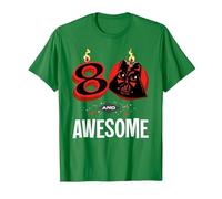 Star Wars 80th Birthday Party 80 and Awesome Darth Vader T-Shirt, Homme, Vert Kelly, L