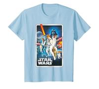 Star Wars A New Hope Classic Poster T-Shirt, Enfant, Bleu Céleste, 2 Ans
