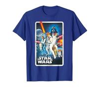 Star Wars A New Hope Classic Poster T-Shirt, Homme, Bleu Royal, S