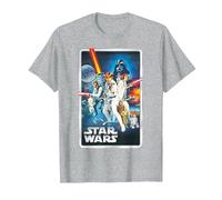 Star Wars A New Hope Classic Poster T-Shirt, Homme, Gris Chiné, XXL
