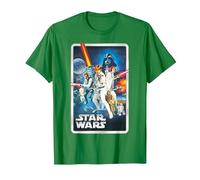 Star Wars A New Hope Classic Poster T-Shirt, Homme, Vert Kelly, L