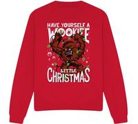 Star Wars - "A Wookie Little Christmas" Sweatshirt für Herren/Damen Uni TV4093 (L) (Rot)