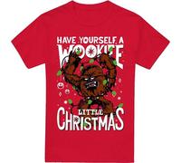 Star Wars - "A Wookie Little Christmas" T-shirt pour homme TV3407 (XXL) (Rouge)