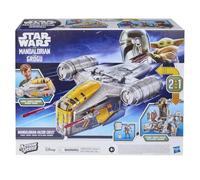 Star Wars ActionVerse Mandalorian Razor Crest, véhicule et Coffret 2-en-1 de 35 cm et Figurines Mandalorien et Grogu, Jouets pour Enfants, dès 4 Ans