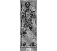 Star Wars - Affiche de porte - Han Solo Carbonite + 2 bandes d'affiches Alu 63 cm