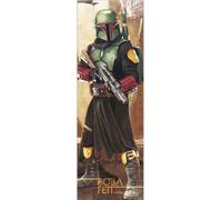 Star Wars - Affiches de porte - Boba Fett + 1 paquet de tesa Powerstrips® - Contenu 20 pièces