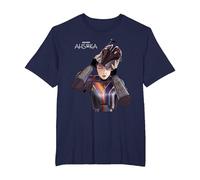 Star Wars Ahsoka Sabine Wren with Mandalorian Helmet Disney+ T-Shirt, Homme Grandes Tailles, Bleu Marine, 6X Tall