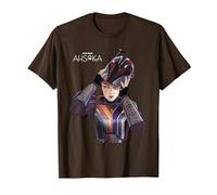 Star Wars Ahsoka Sabine Wren with Mandalorian Helmet Disney+ T-Shirt, Homme, Marron, S