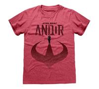 Star Wars Andor 2 - Incognito Homme T-Shirt Manches Courtes Rouge chiné M