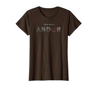 Star Wars: Andor Text Rebellion Logo Fill T-Shirt, Femme, Marron, S