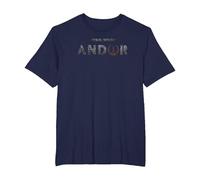 Star Wars: Andor Text Rebellion Logo Fill T-Shirt, Homme Grandes Tailles, Bleu Marine, 3X Tall