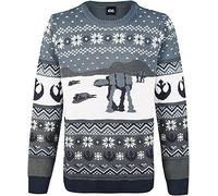 Star Wars AT-AT Homme Pull de Noël Multicolore 55% Polyacrylique, 45% Coton Regular/Coupe Standard