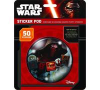Star Wars - Autocollants 3D, papier Pack de 50 SG33122 (taille unique) (Rouge/Noir)