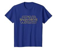 Star Wars Basic Logo Yellow T-Shirt, Enfant, Bleu Royal, 4 Ans