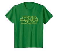 Star Wars Basic Logo Yellow T-Shirt, Enfant, Vert Kelly, 10 Ans