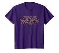 Star Wars Basic Logo Yellow T-Shirt, Enfant, Violet, 10 Ans