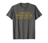 Star Wars Basic Logo Yellow T-Shirt, Homme, Asphalte, M