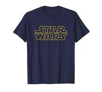 Star Wars Basic Logo Yellow T-Shirt, Homme, Bleu Marine, 5XL
