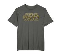 Star Wars Basic Logo Yellow T-Shirt, Homme Grandes Tailles, Asphalte, 6X Tall