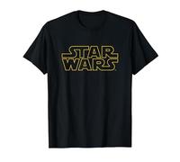 Star Wars Basic Logo Yellow T-Shirt, Homme, Noir, 3XL