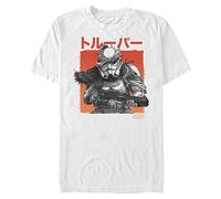 STAR WARS Big & Tall Visions Trooper Men's Tops Short Sleeve Tee Shirt, Black, 3X-Large