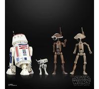 Star Wars The Black Series, Pack de 4 Figurines de Collection R5-D4, BD-72 et droïdes Pit de 15 cm, The Mandalorian