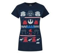 Star Wars Bleu Darth Vader T-shirt à manches courtes Femme