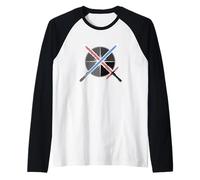 Star Wars Blue vs Red Lightsaber Fight Manche Raglan