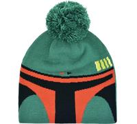 STAR WARS Boba Fett Knitted Acrylic Winter Hat Beanie Bonnet, Vert-Pompon, Taille Unique Mixte