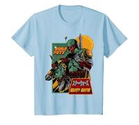 Star Wars Boba Fett Mandalorian Bounty Hunter T-Shirt, Enfant, Bleu Céleste, 12 Ans