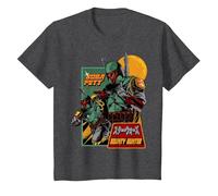Star Wars Boba Fett Mandalorian Bounty Hunter T-Shirt, Enfant, Chiné Foncé, 3 Ans