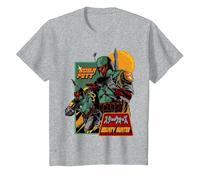 Star Wars Boba Fett Mandalorian Bounty Hunter T-Shirt, Enfant, Gris Chiné, 10 Ans