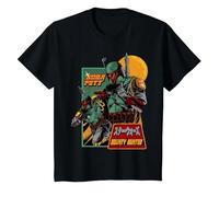 Star Wars Boba Fett Mandalorian Bounty Hunter T-Shirt, Enfant, Noir, 4 Ans