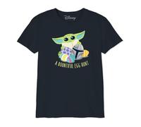 Star Wars « Bountiful on The Egg Hunt Grogu » BOSWMANTS059 T-Shirt Garçon, Navy, Taille 10 Ans