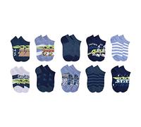 Star Wars Boys 10-Pack The Mandalorian Grogu No Show Socks, Blue, 6-8 Years