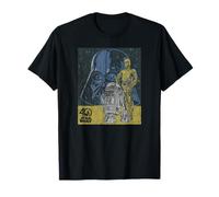 Star Wars C-3PO & R2-D2 Darth Vader Poster T-Shirt