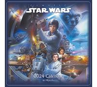 Star Wars Calendrier 2024 (design classique) - Agenda mensuel 30 cm x 30 cm - Produit officiel